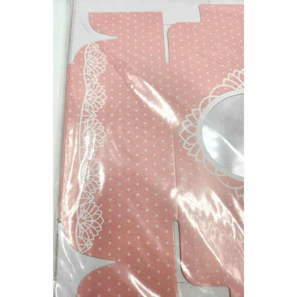 Individual Cupcake Boxes Pink New 2 packages of 6, with Inserts and Clear Window - Picture 7 of 8